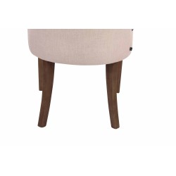 Juego de 2 sillas de comedor Aberdeen en tela color crema claro antiguo Juego de 2 sillas de comedor Aberdeen en tela color crema claro antiguo