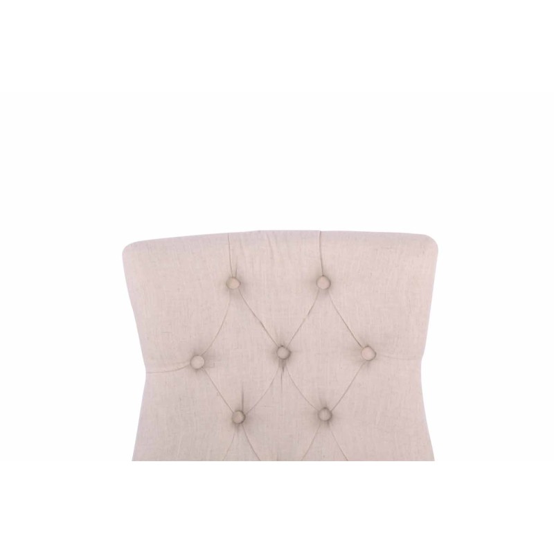 Juego de 2 sillas de comedor de tela Aberdeen color crema antiguo