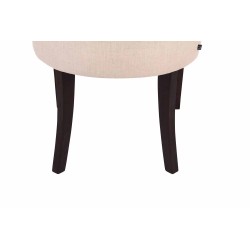Juego de 2 sillas de comedor de tela Aberdeen color crema antiguo Juego de 2 sillas de comedor de tela Aberdeen color crema antiguo
