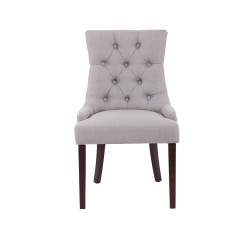 Juego de 2 sillas de comedor Aberdeen de tela en gris antiguo