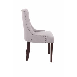 Juego de 2 sillas de comedor Aberdeen de tela en gris antiguo