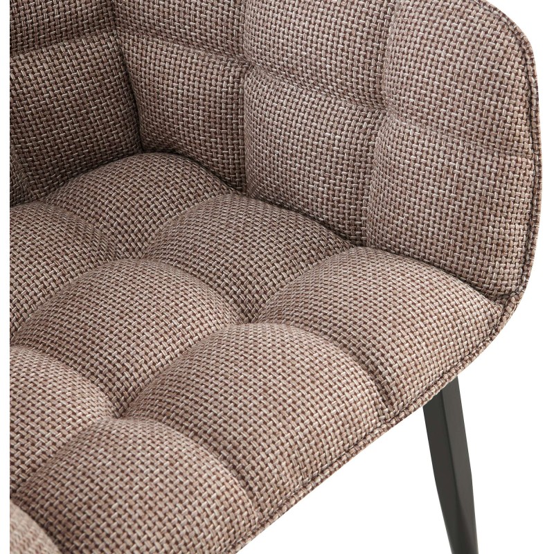 Silla Tirana en tejido terracota negro y marrón