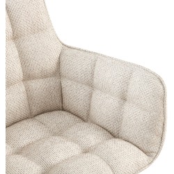 Silla Tirana en tela color negro marfil Silla Tirana en tela color negro marfil