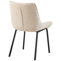 Silla Saranda en tela color negro marfil Silla Saranda en tela color negro marfil