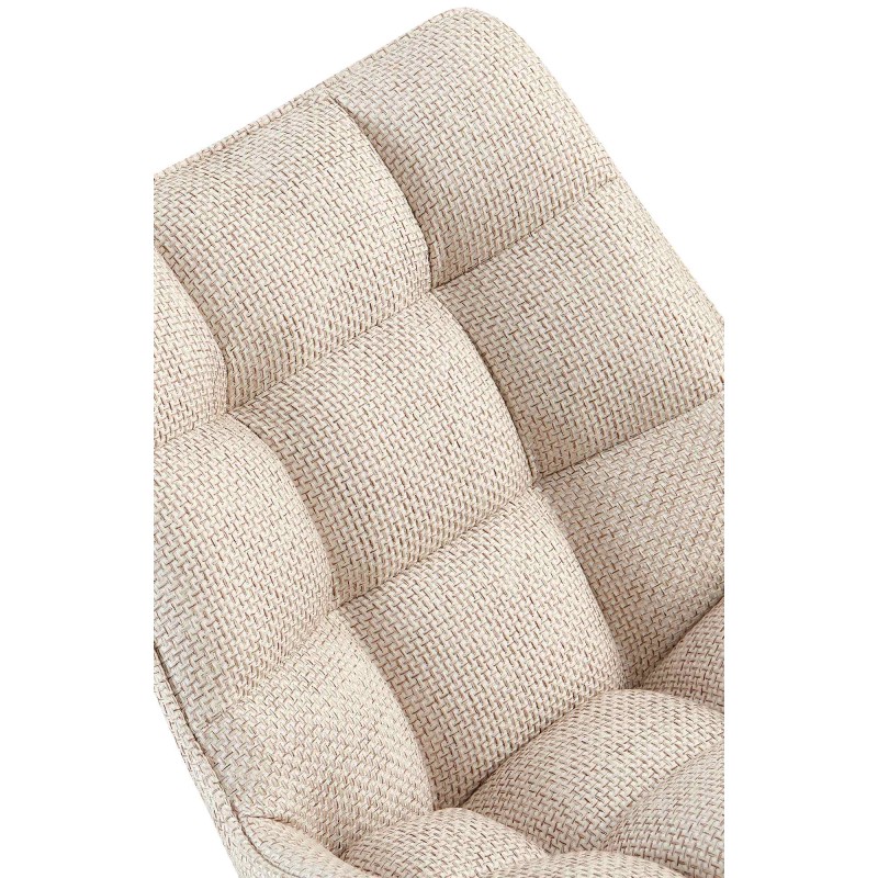 Silla Saranda en tela color negro marfil
