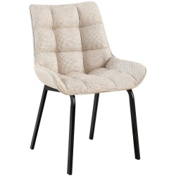 Silla Saranda en tela color negro marfil Silla Saranda en tela color negro marfil