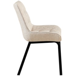 Silla Saranda en tela color negro marfil Silla Saranda en tela color negro marfil