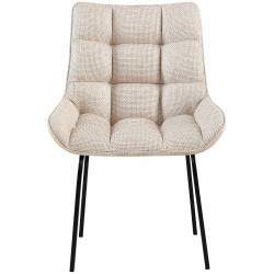 Silla Saranda en tela color negro marfil Silla Saranda en tela color negro marfil
