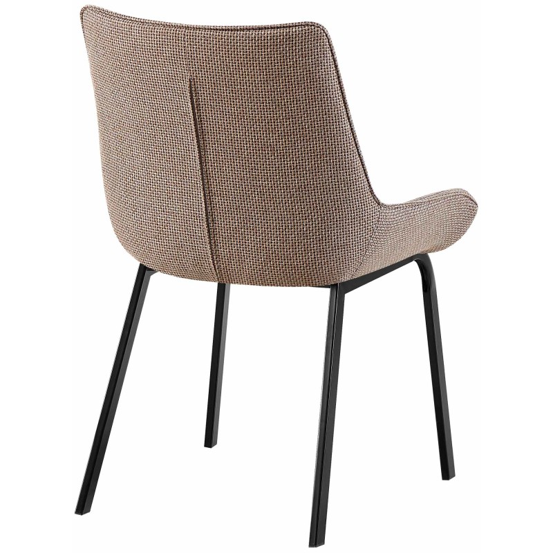 Silla Saranda en tejido marrón terra negro