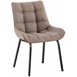 Silla Saranda en tejido marrón terra negro