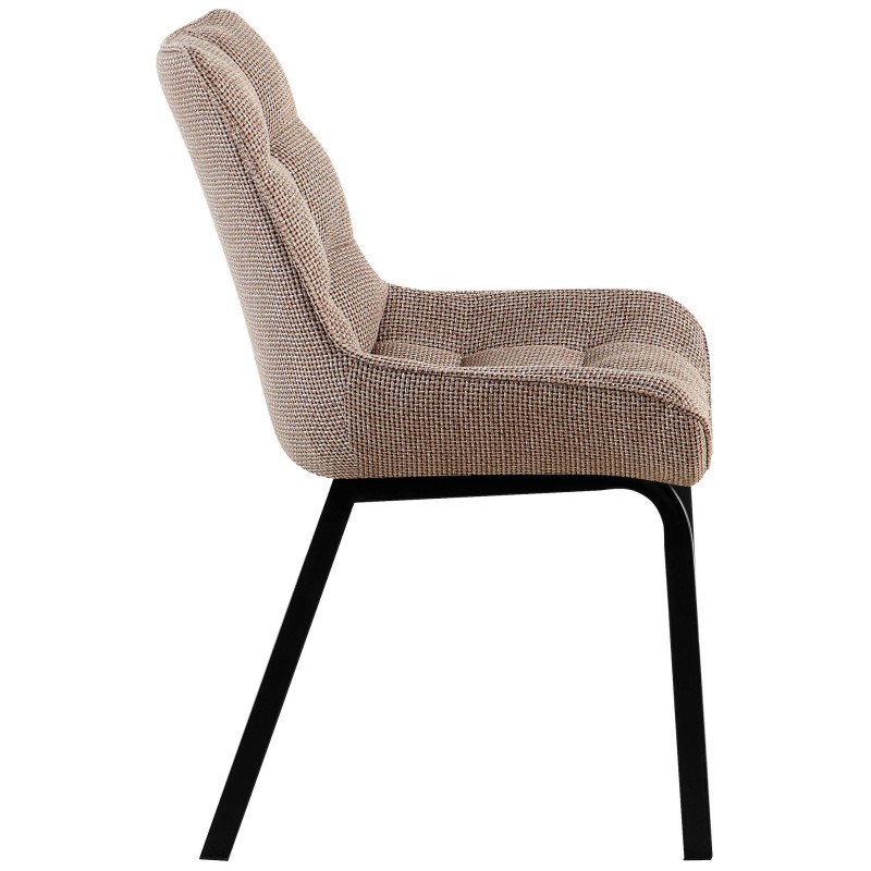 Silla Saranda en tejido marrón terra negro