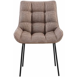 Silla Saranda en tejido marrón terra negro