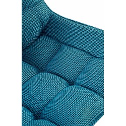 Silla Saranda en tela negra y turquesa Silla Saranda en tela negra y turquesa