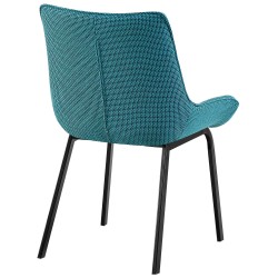 Silla Saranda en tela negra y turquesa Silla Saranda en tela negra y turquesa