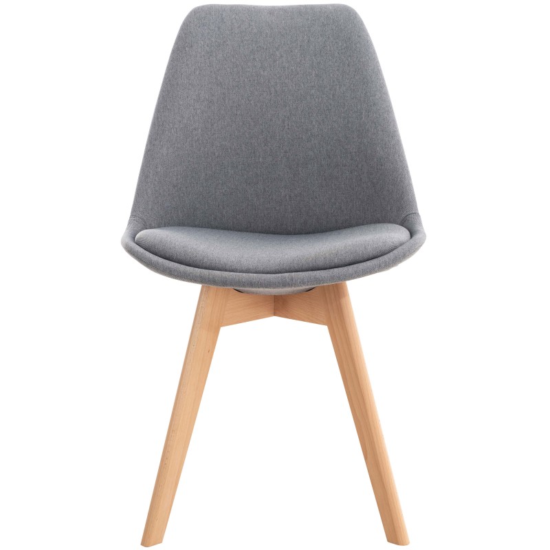 Silla Linares en tela gris claro