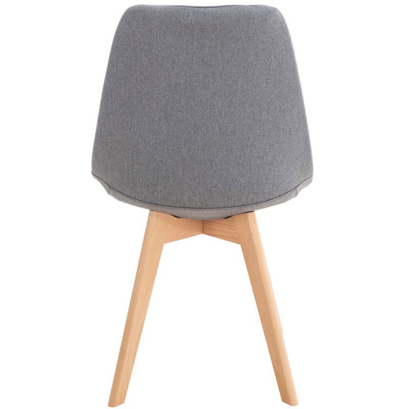 Silla Linares en tela gris claro