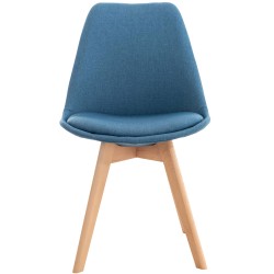 Silla Linares en tela azul