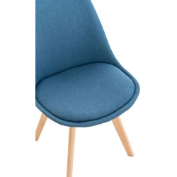 Silla Linares en tela azul