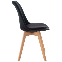 Silla Linares en tela negra Silla Linares en tela negra