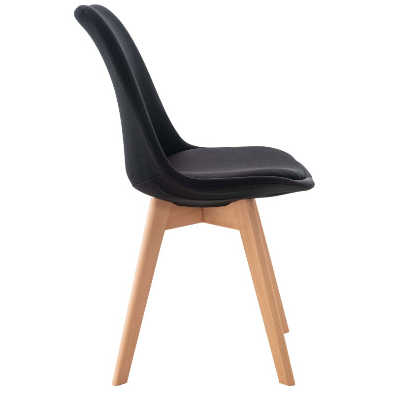 Silla Linares en tela negra