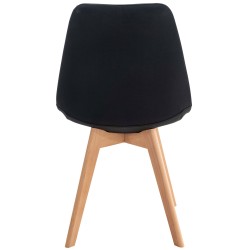 Silla Linares en tela negra Silla Linares en tela negra