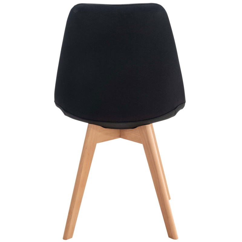 Silla Linares en tela negra