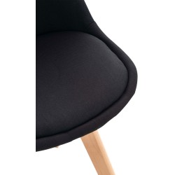 Silla Linares en tela negra Silla Linares en tela negra