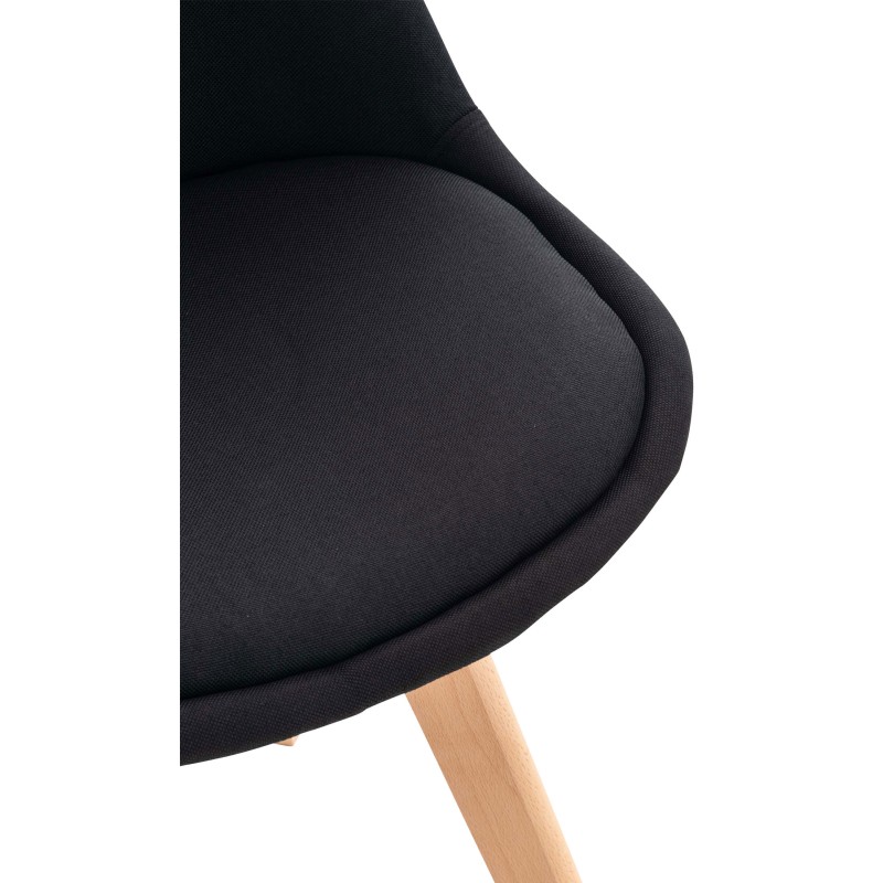 Silla Linares en tela negra
