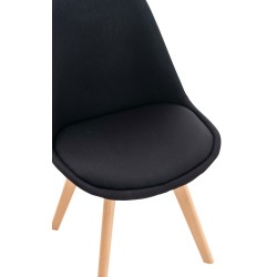 Silla Linares en tela negra Silla Linares en tela negra