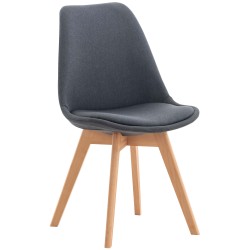 Silla Linares en tela gris oscuro