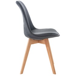 Silla Linares en tela gris oscuro Silla Linares en tela gris oscuro