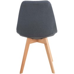 Silla Linares en tela gris oscuro Silla Linares en tela gris oscuro