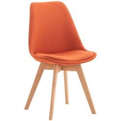 Silla Linares en tela naranja