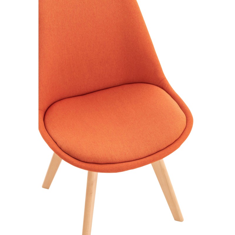 Silla Linares en tela naranja