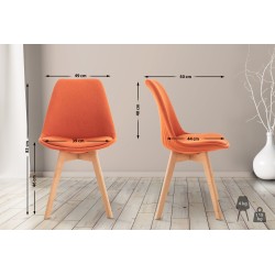 Silla Linares en tela naranja Silla Linares en tela naranja