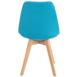 Silla Linares en tela turquesa Silla Linares en tela turquesa
