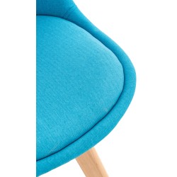Silla Linares en tela turquesa Silla Linares en tela turquesa