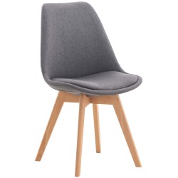 Silla Linares en tela gris