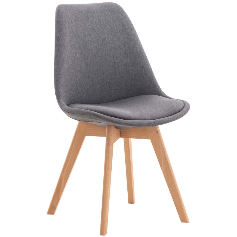 Silla Linares en tela gris Silla Linares en tela gris