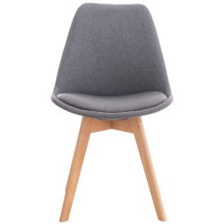Silla Linares en tela gris Silla Linares en tela gris