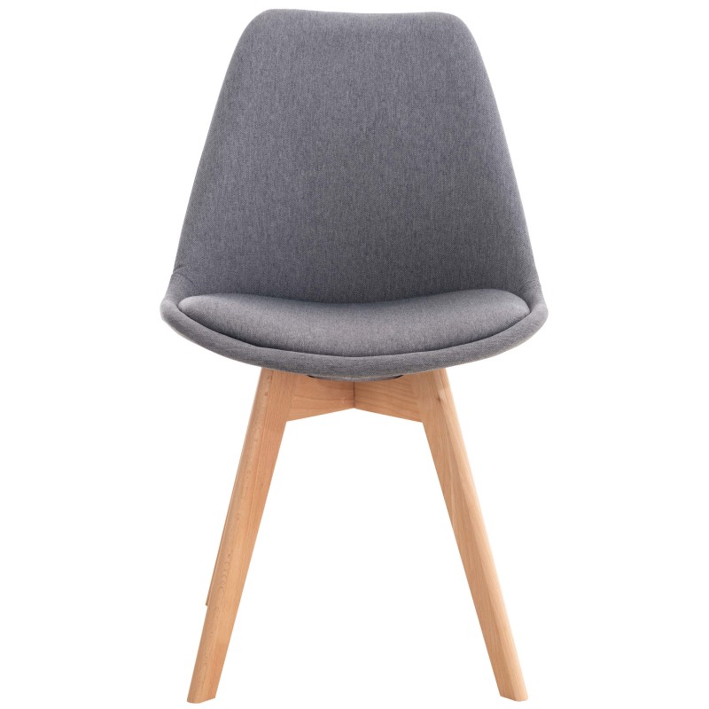 Silla Linares en tela gris