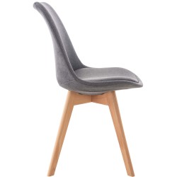 Silla Linares en tela gris Silla Linares en tela gris