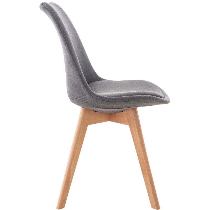 Silla Linares en tela gris