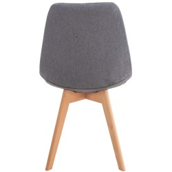 Silla Linares en tela gris Silla Linares en tela gris