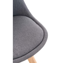 Silla Linares en tela gris Silla Linares en tela gris