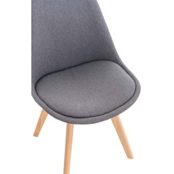 Silla Linares en tela gris Silla Linares en tela gris