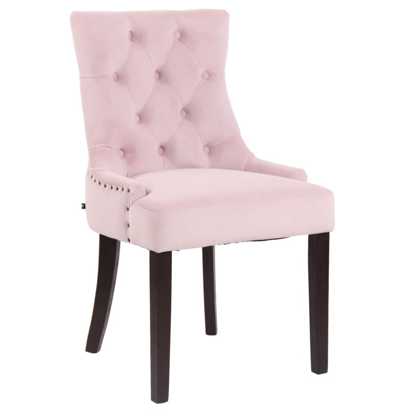 Silla de comedor Aberdeen de terciopelo rosa antiguo Silla de comedor Aberdeen de terciopelo rosa antiguo