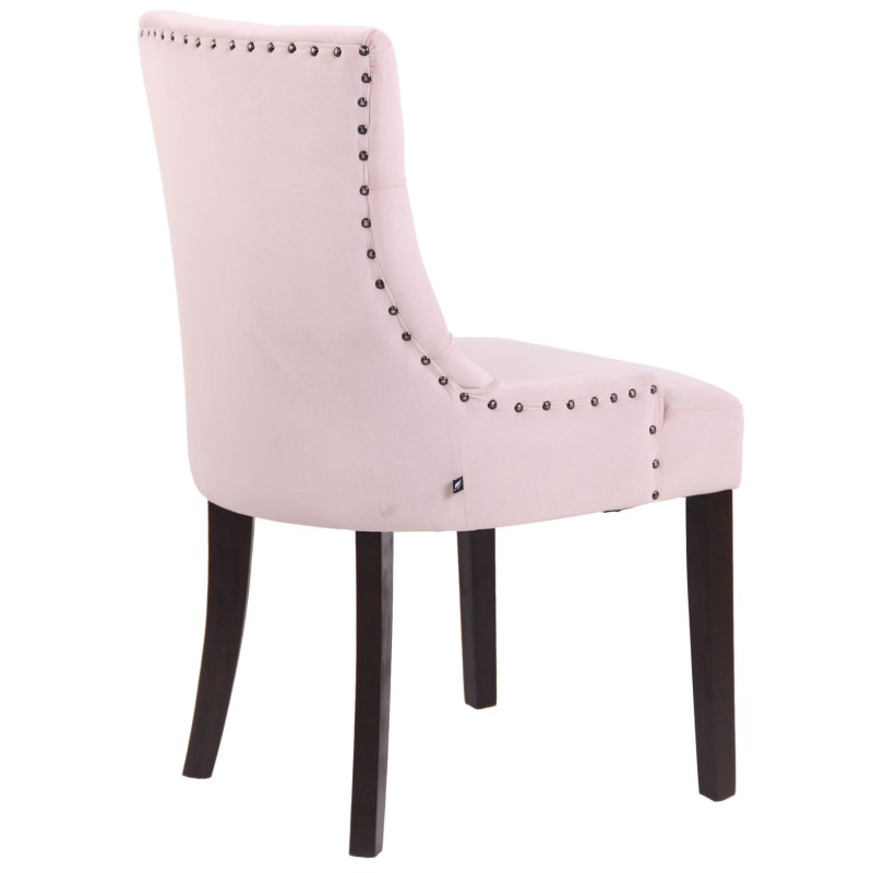 Silla de comedor Aberdeen de terciopelo rosa antiguo
