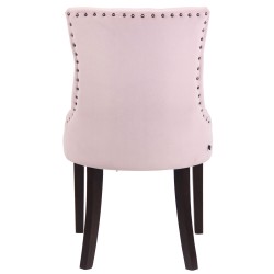 Silla de comedor Aberdeen de terciopelo rosa antiguo Silla de comedor Aberdeen de terciopelo rosa antiguo