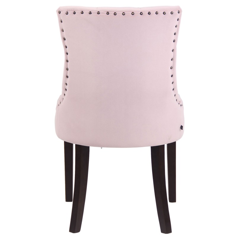 Silla de comedor Aberdeen de terciopelo rosa antiguo
